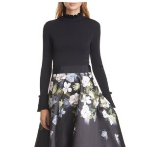 Ted Baker Nerida Opal MixedMedia Long Sleeve Dress